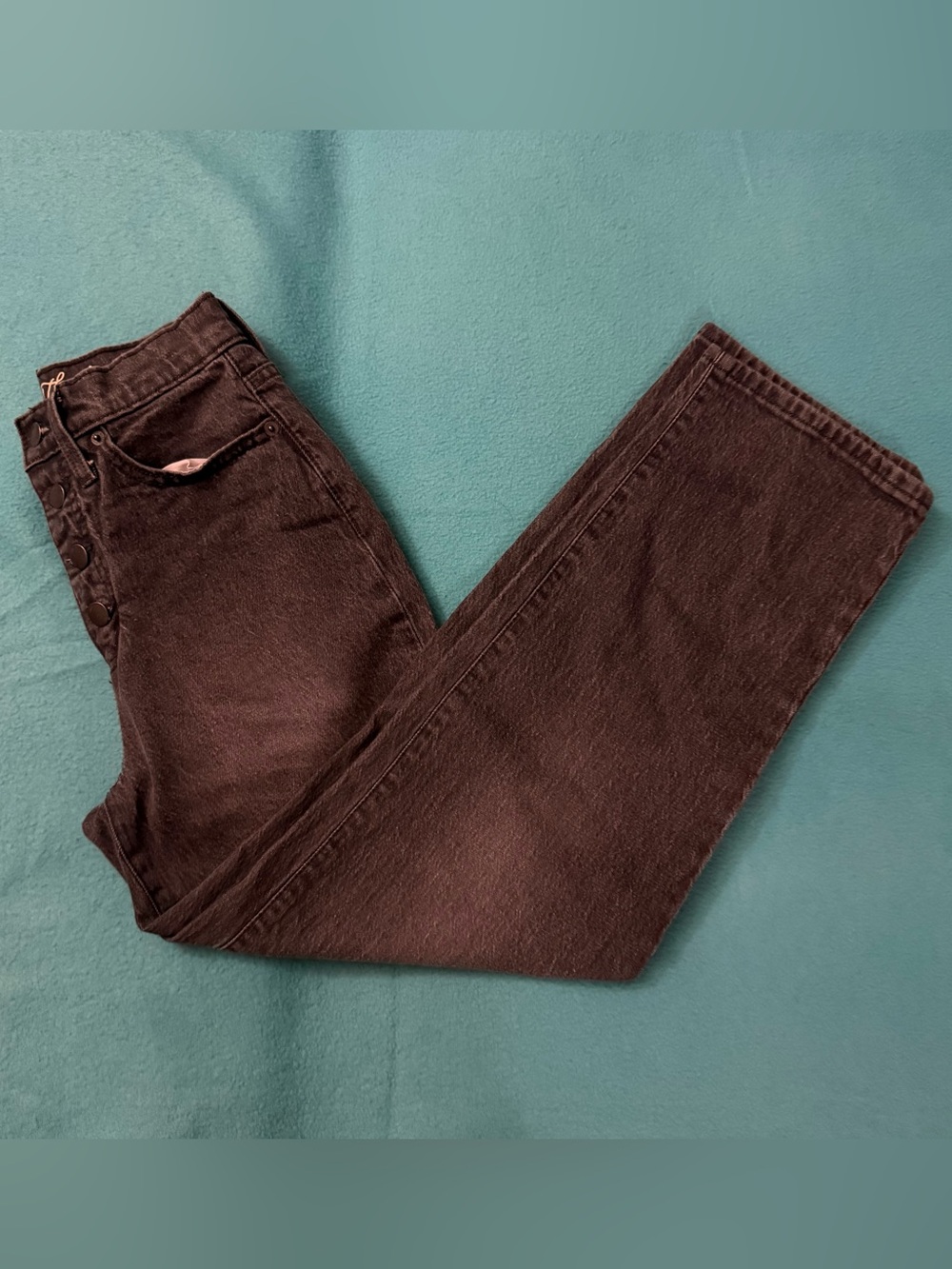 Universal Thread Distressed Black Wash Button-Fly Jeans